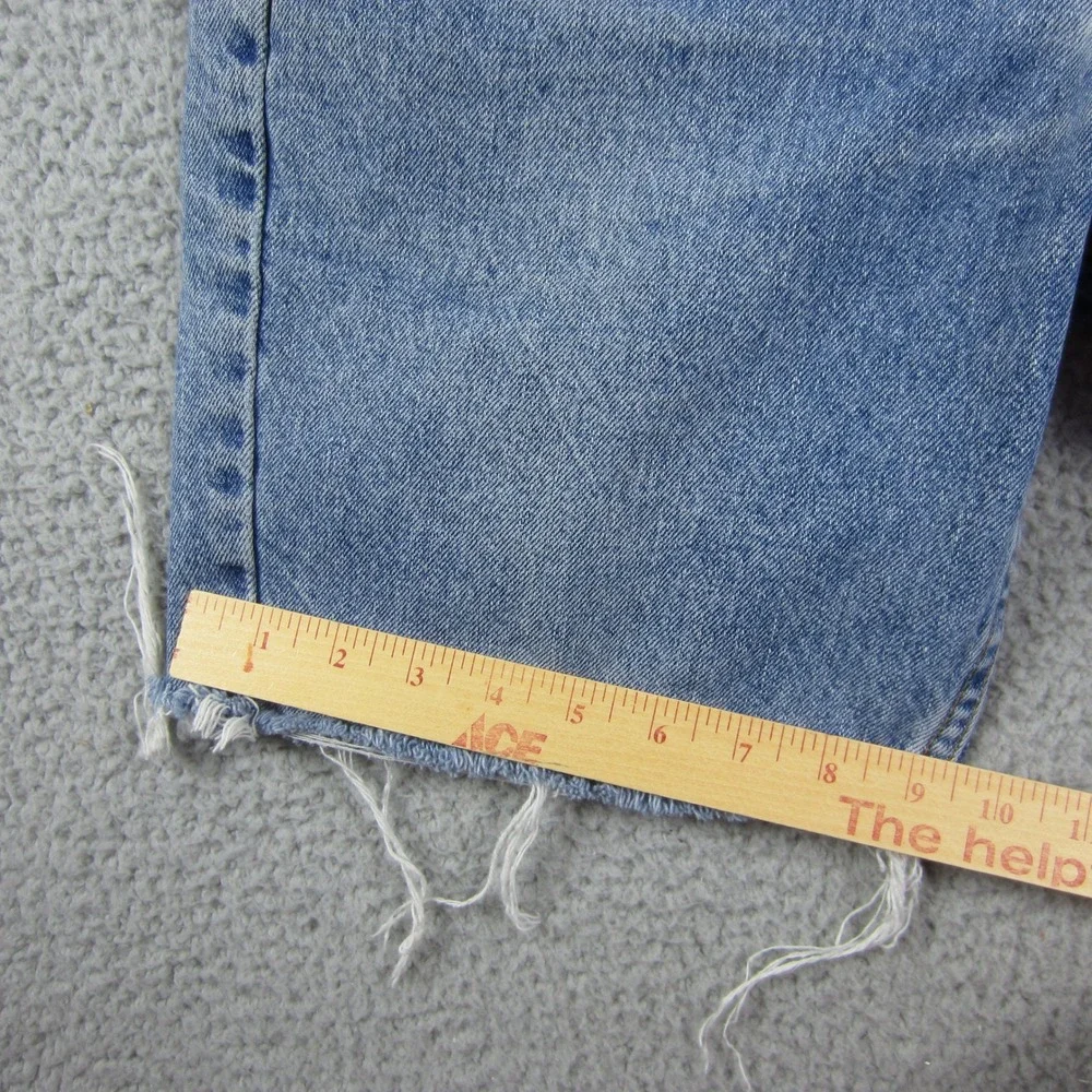 VTG Levis 505 Denim Shorts Mens 32 Blue Regular Fit Cut Off Raw Hem streetwear